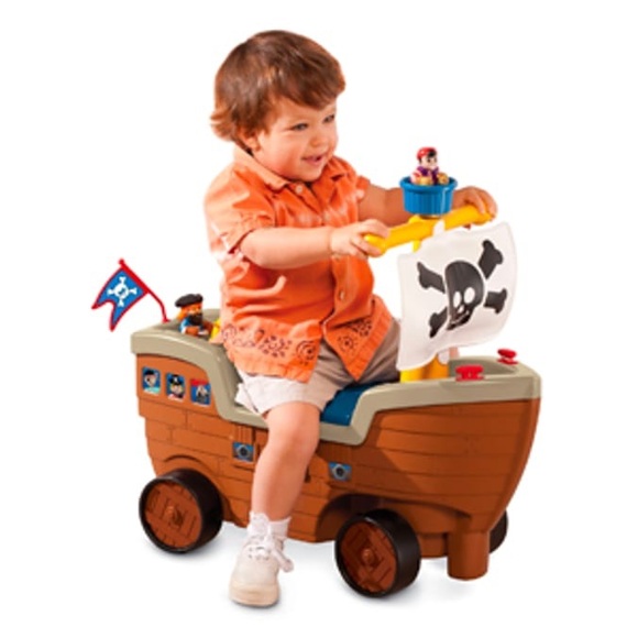 Little tikes 2-in-1 pirate ship ride on toy and play set - Picture 1 of 4